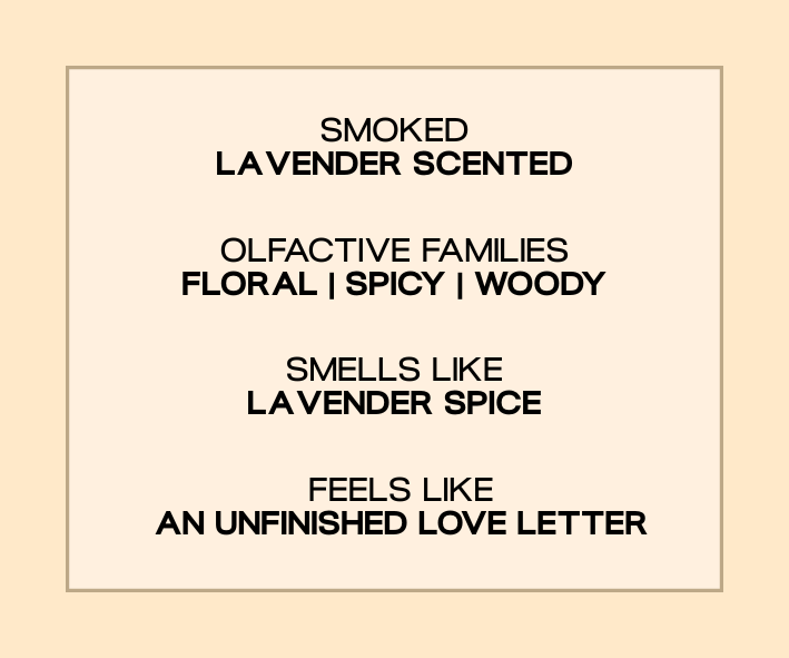 Writer's Block - Smoked Lavender Scented