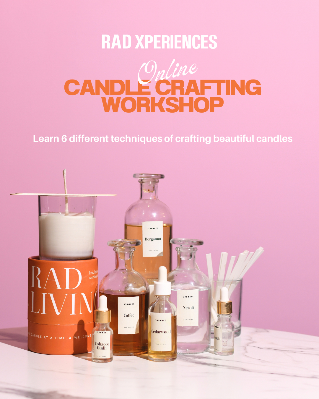 ONLINE Candle Craft Workshop - 6 Different Techniques of Crafting Beautiful Candles