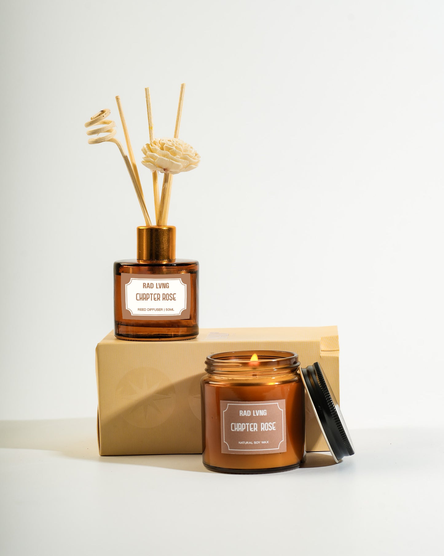 Chapter Rose - Candle with Reed Diffuser