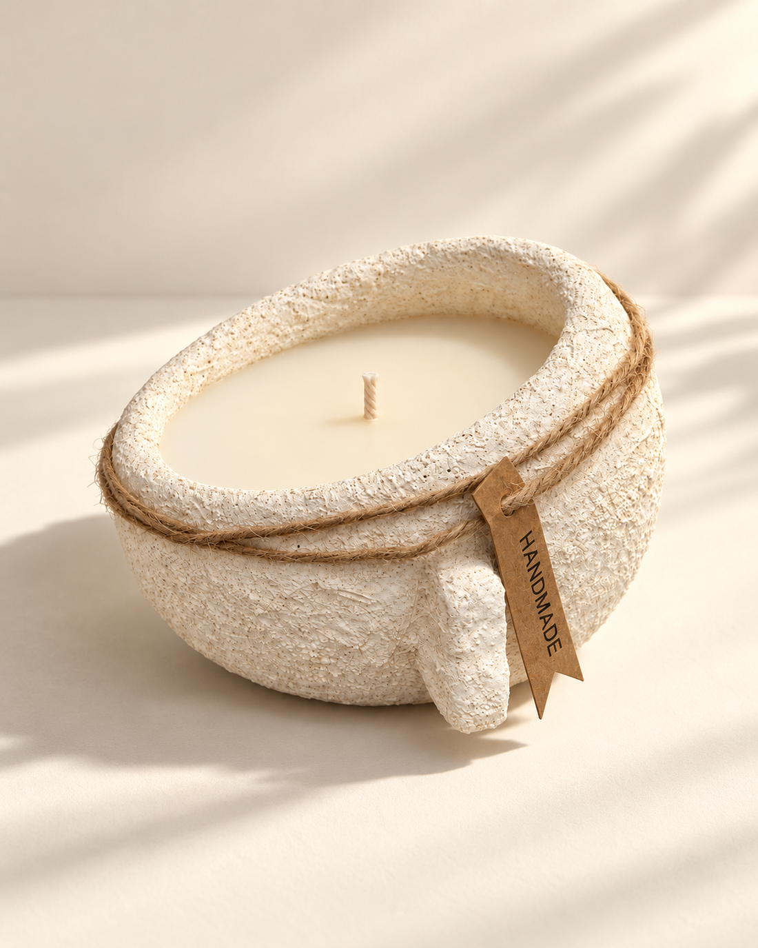 The Offering candle bowl by RAD LVNG, an Arthbound scented candle poured into a cement bowl