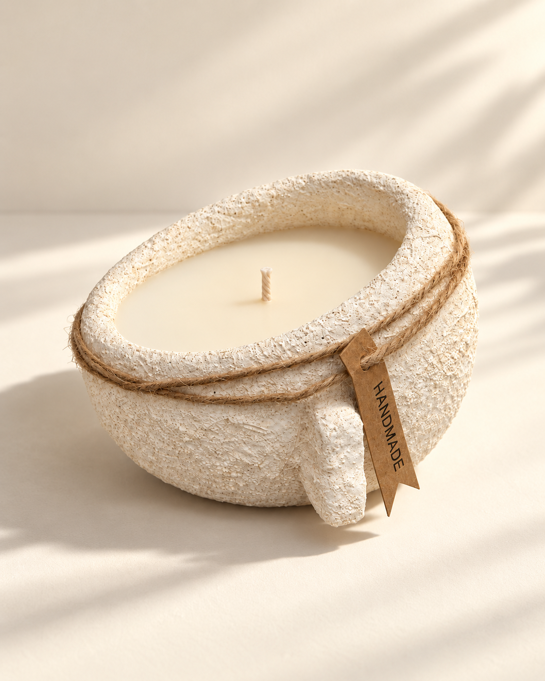 The Offering candle bowl by RAD LVNG, an Arthbound scented candle poured into a cement bowl