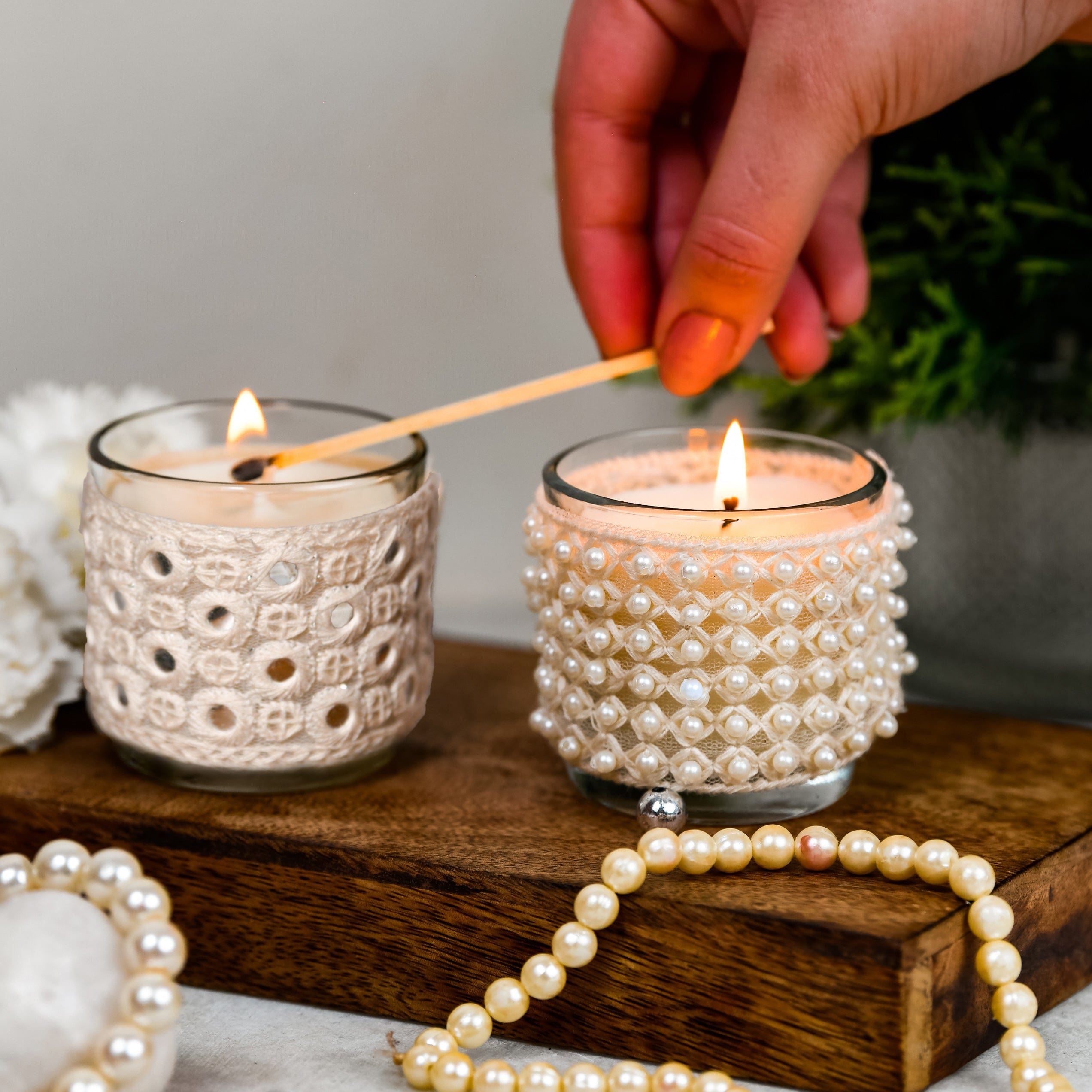 Inaayat - Gift Set of 2 Votive Candles (Orchid Paradise & Tropical Fruits Scented)