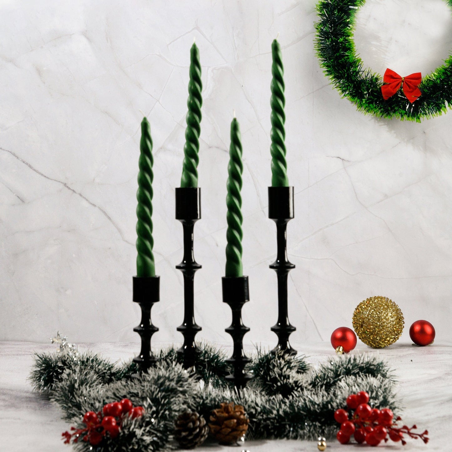 Set of 4 Twirl Taper Candles - 9 Colour and Fragrance Options