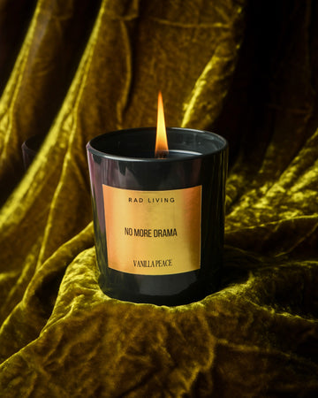 No More Drama vanilla peace scented candle in glass jar for relaxing home fragrance