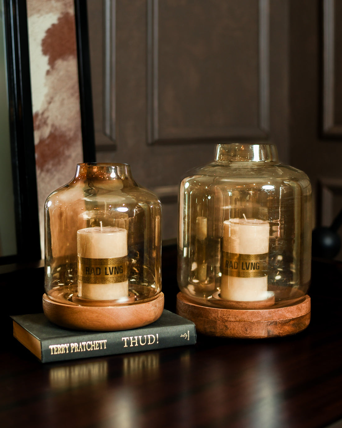 Elegant glass hurricane candle holders for windproof indoor ambiance
