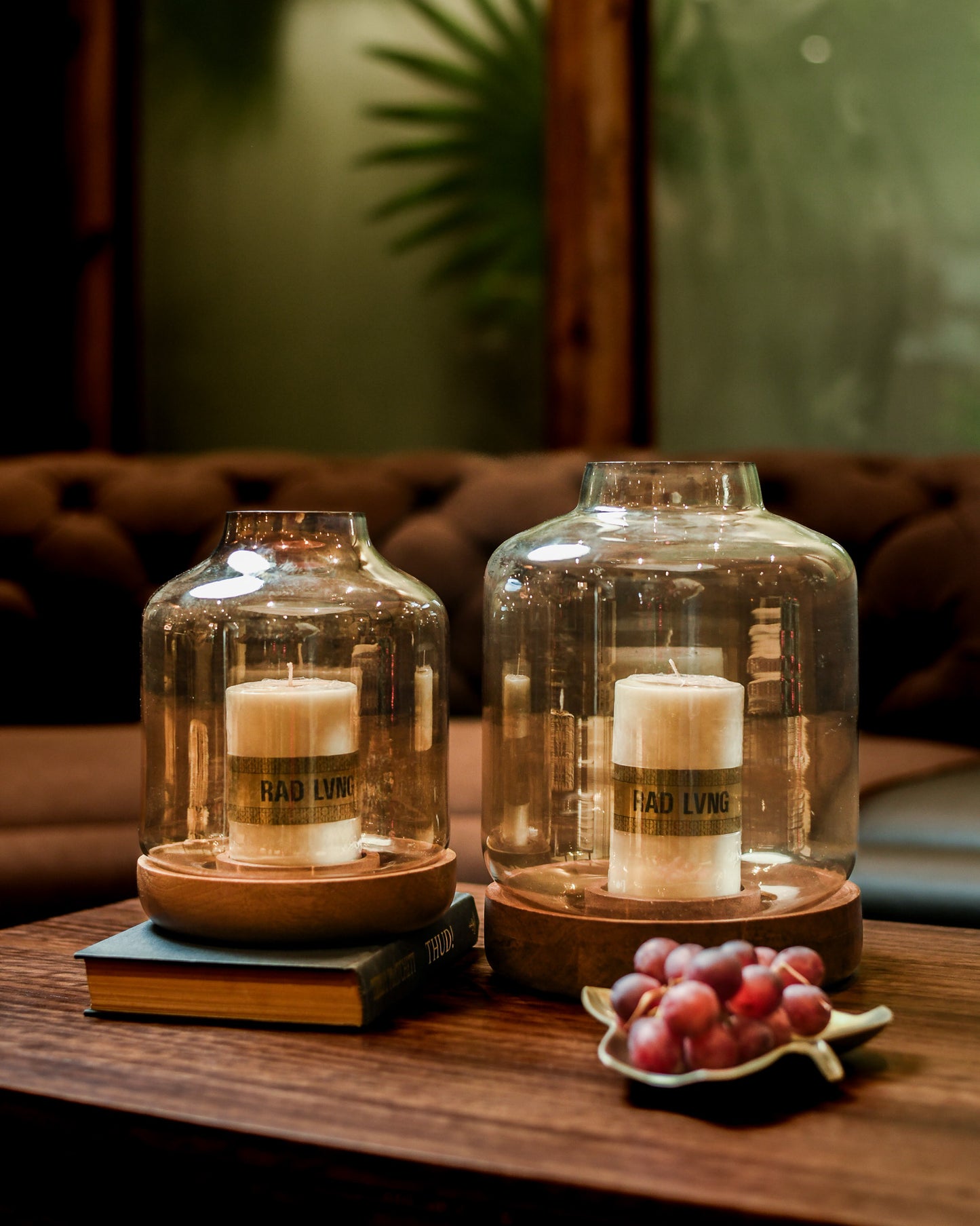 Decorative hurricane candle holders perfect for dining table centerpieces