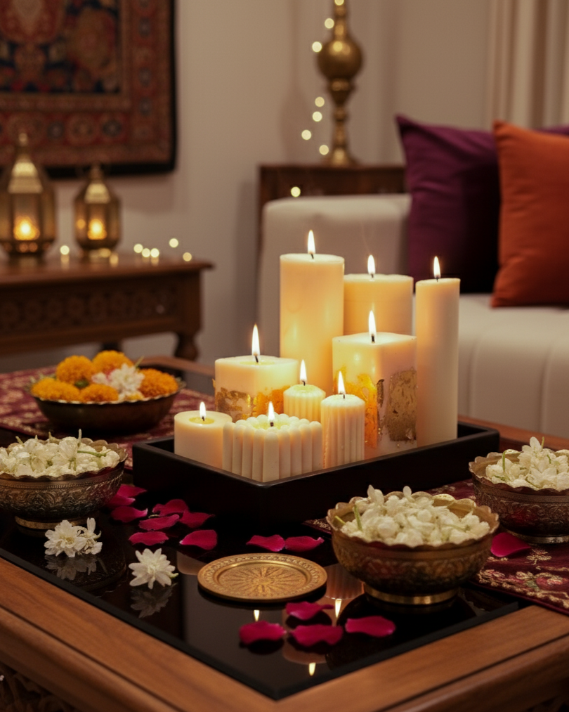 Ivory Candle Cluster