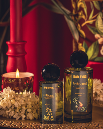 Arthbound room perfume spray bottle with Sacred Woods, Wild Rose & Warm Earth scent