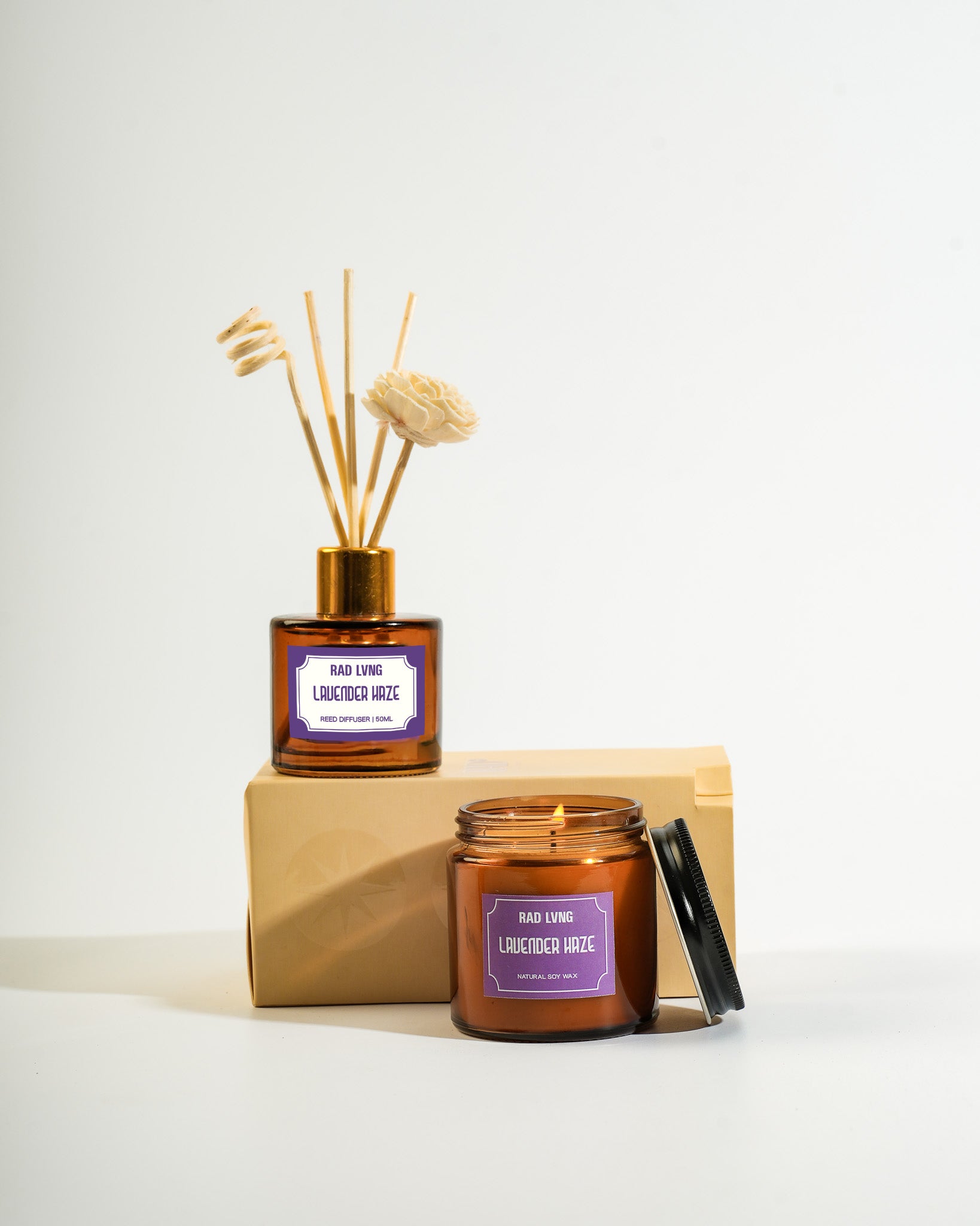 Lavender Haze - Candle with Reed Diffuser
