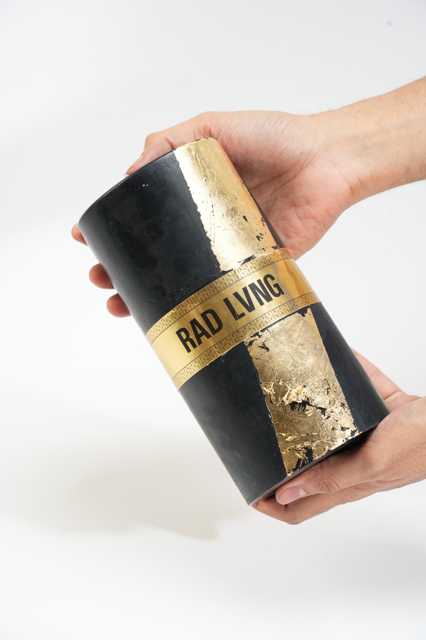 Black and Golden Pillar Candle