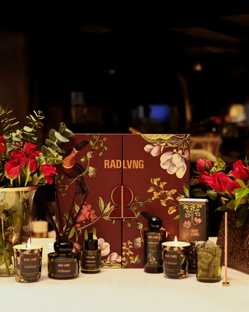 Arthbound grounding gift box set with scented candle, reed diffuser, and essential oil blend