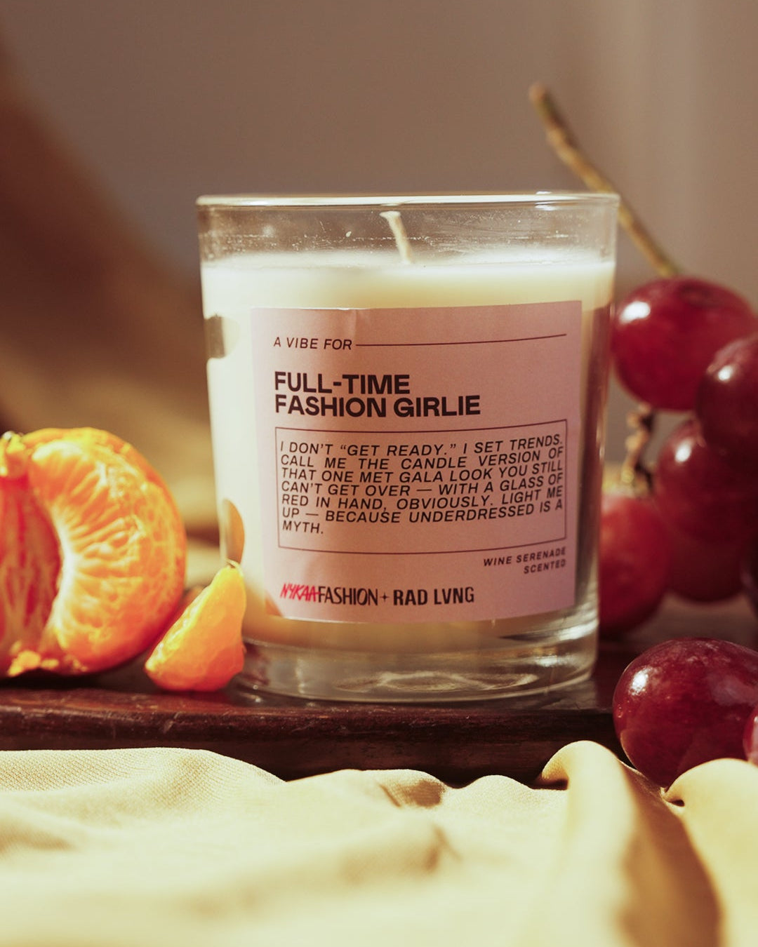 Wine serenade scented candle for fashion girlies, aesthetic home decor jar candle
