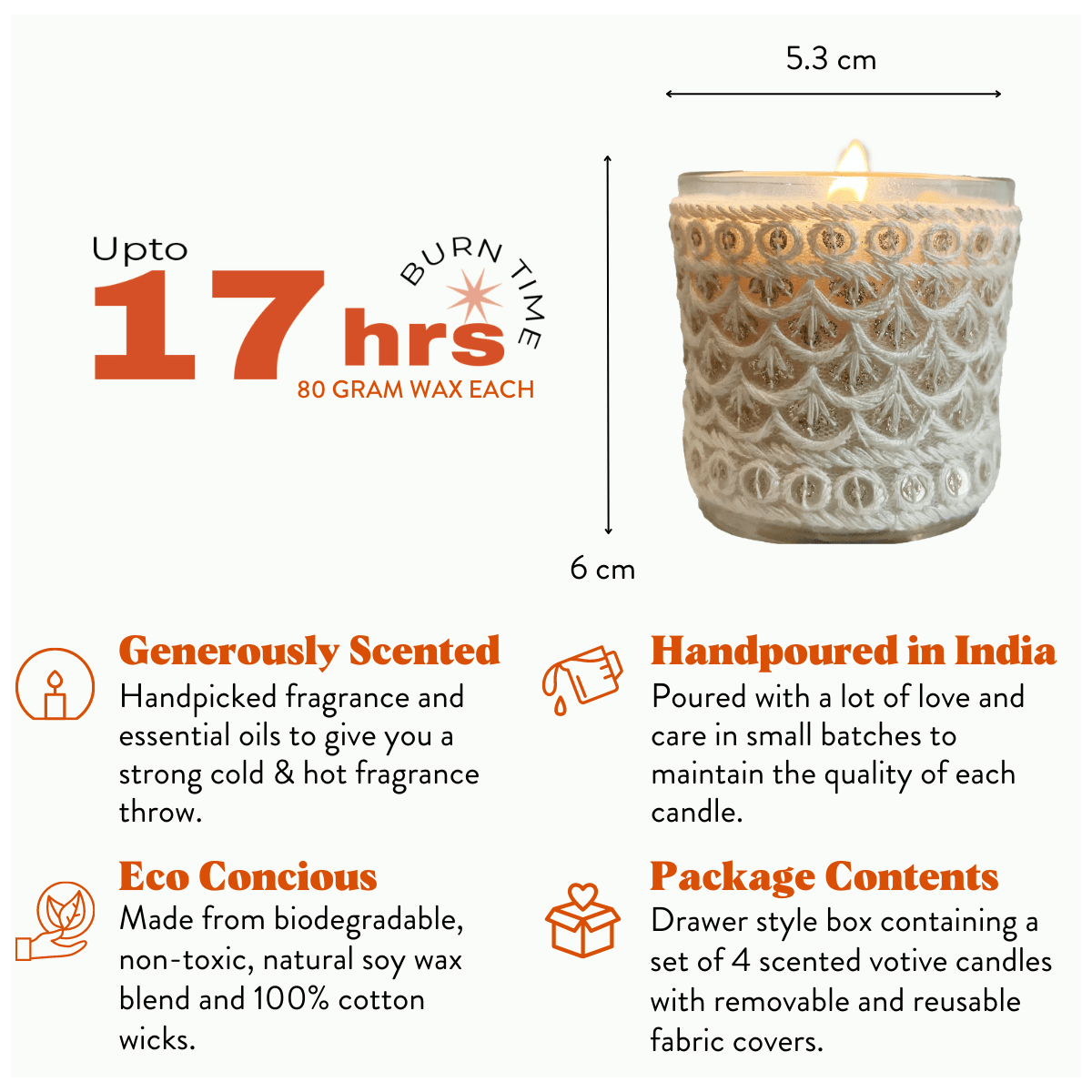 Mehfil - Set of 4 Votive Candles