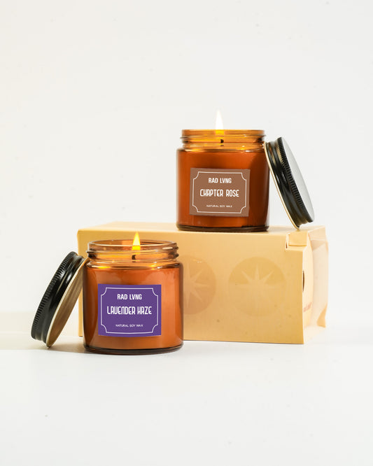 Set of Two Candles- Chapter Rose & Lavender Haze