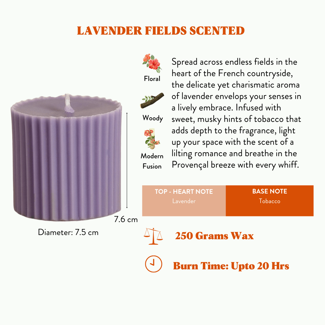 Infinity Set of 6 Lavender Candles - Lavender Fields Scented