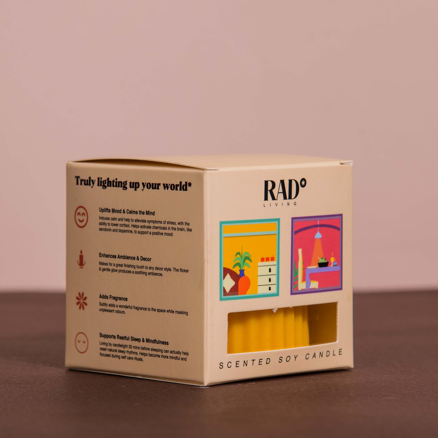 Fruit Groove - Set of 9 Scented 'Belief' & 'Faith' Pillar Candles