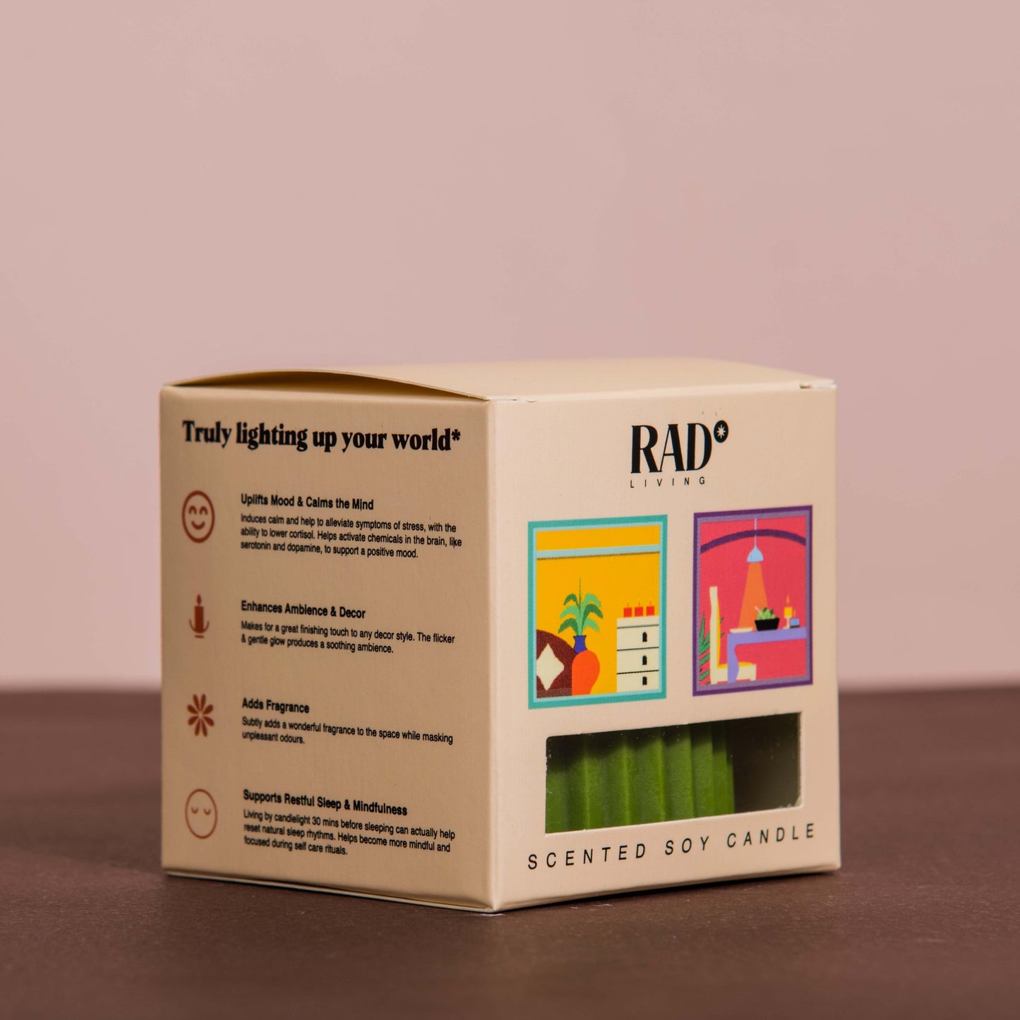 Fruit Groove - Set of 9 Scented 'Belief' & 'Faith' Pillar Candles