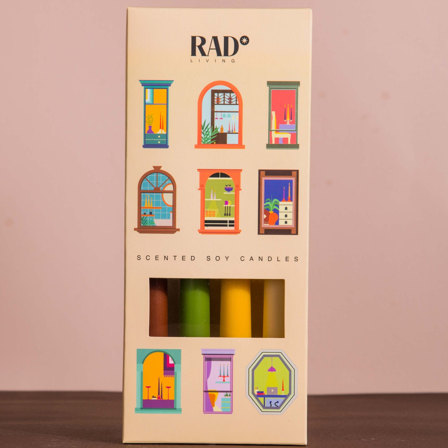 Fruit Groove - Set of 4 Scented Tapered Candles