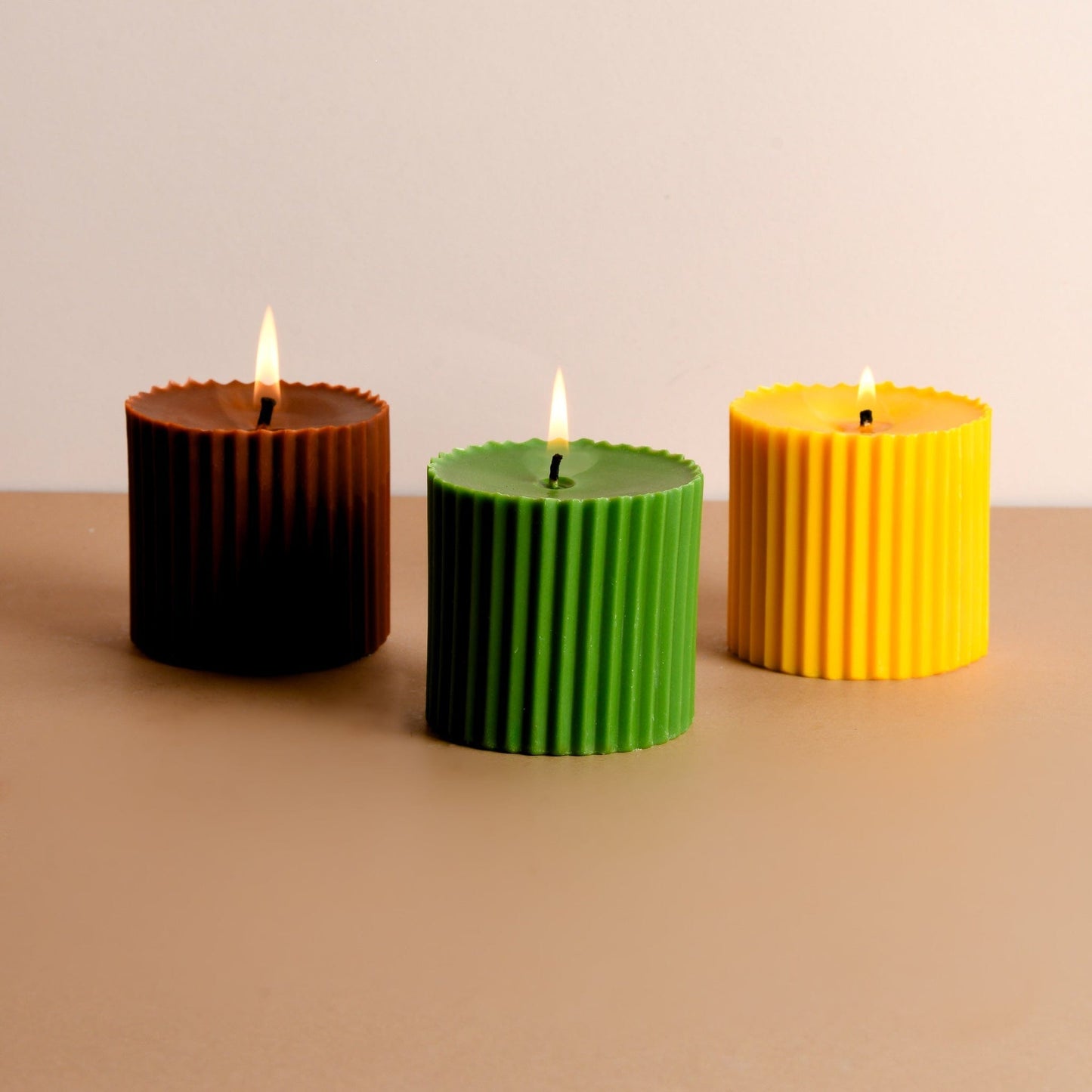 Combo of 3 Scented Multicoloured 'Faith' Candles - 4 Colour Options