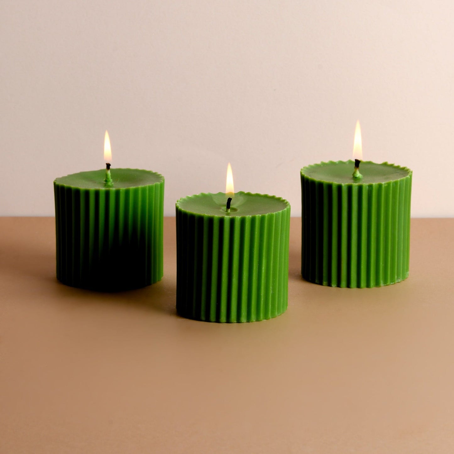 Combo of 3 Powder Blue 'Faith' Candles - Oceanic Mist Scented