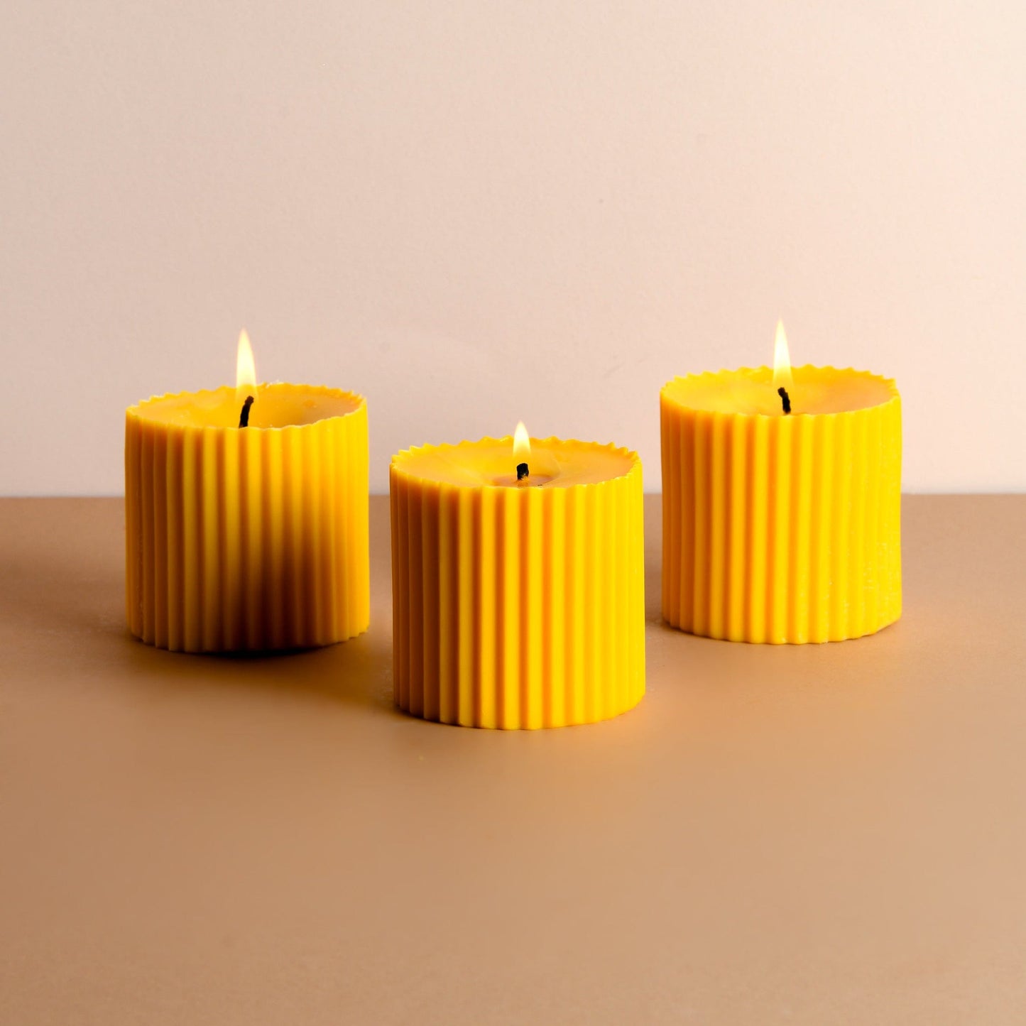 Combo of 3 Powder Blue 'Faith' Candles - Oceanic Mist Scented