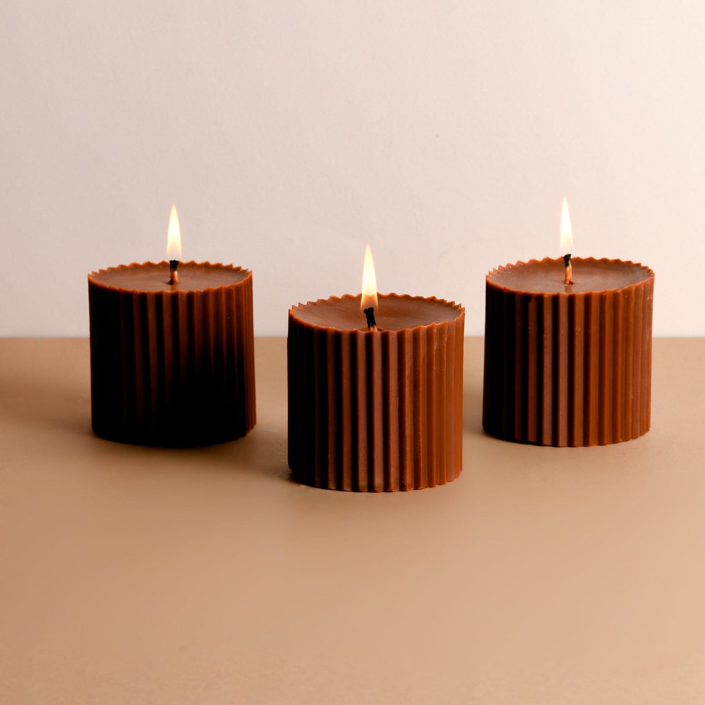 Combo of 3 Powder Blue 'Faith' Candles - Oceanic Mist Scented