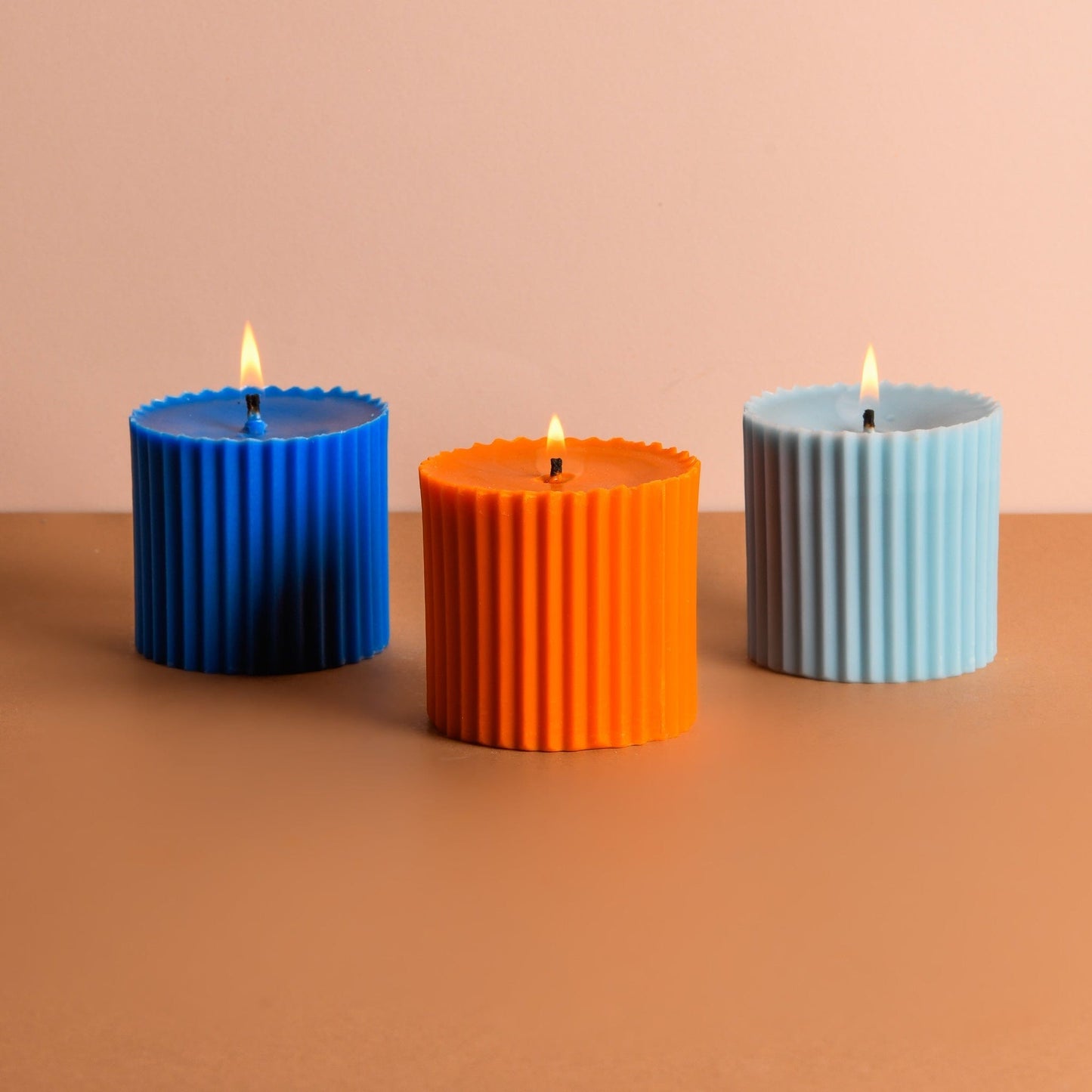 Combo of 3 Scented Multicoloured 'Faith' Candles - 4 Colour Options