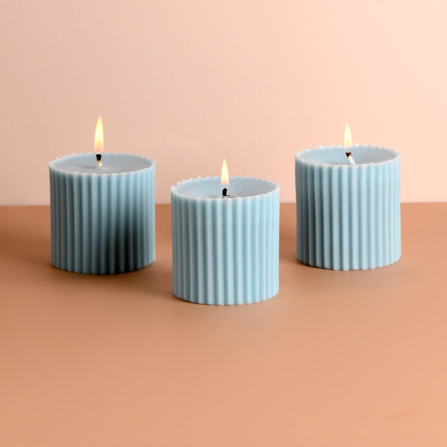 Combo of 3 Cobalt Blue 'Faith' Candles - Aqua Amber Scented