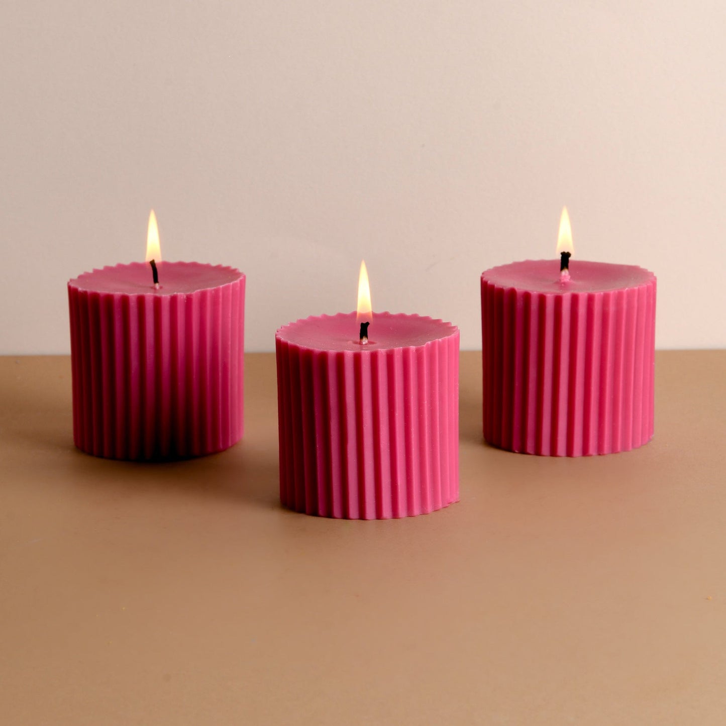 Combo of 3 Powder Blue 'Faith' Candles - Oceanic Mist Scented