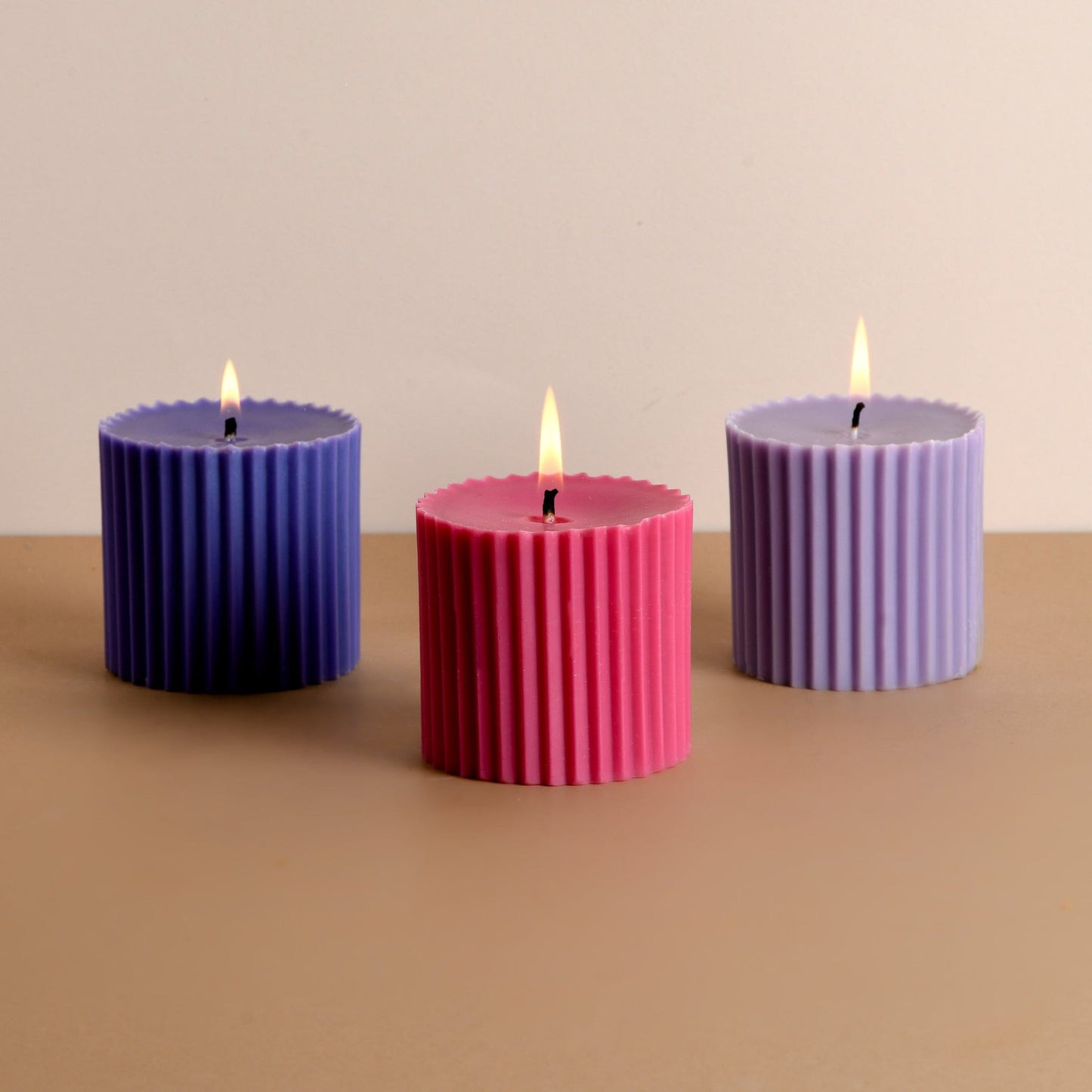Combo of 3 Scented Multicoloured 'Faith' Candles - 4 Colour Options