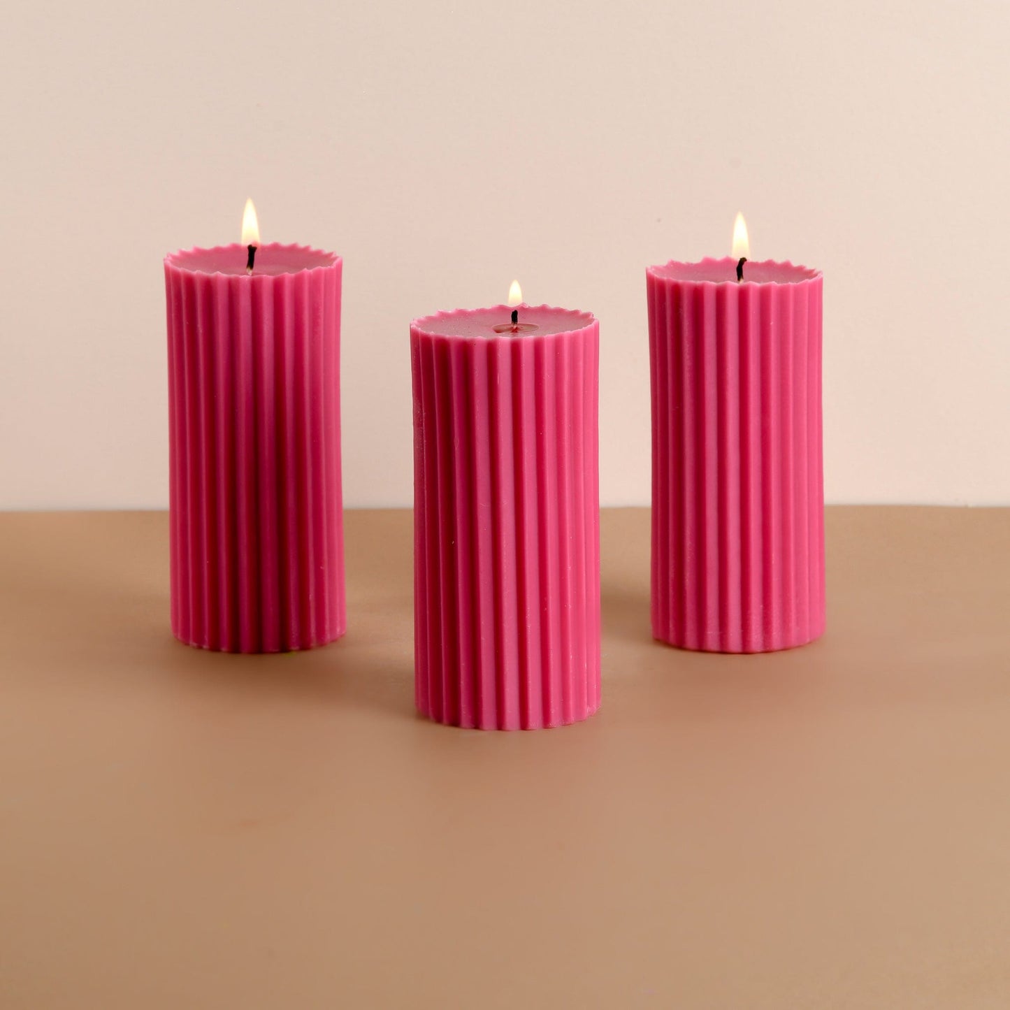 Combo of 3 Powder Blue 'Belief' Candles - Oceanic Mist Scented