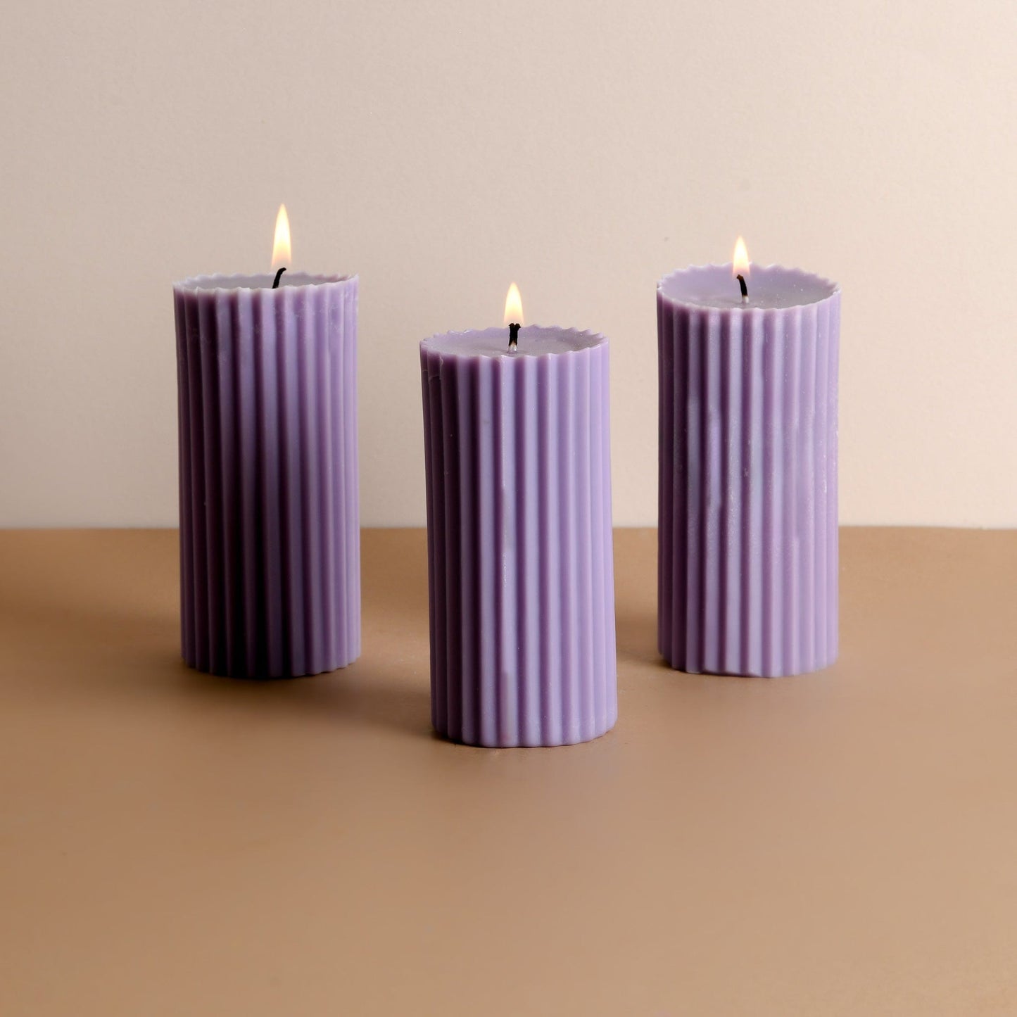 Combo of 3 Powder Blue 'Belief' Candles - Oceanic Mist Scented