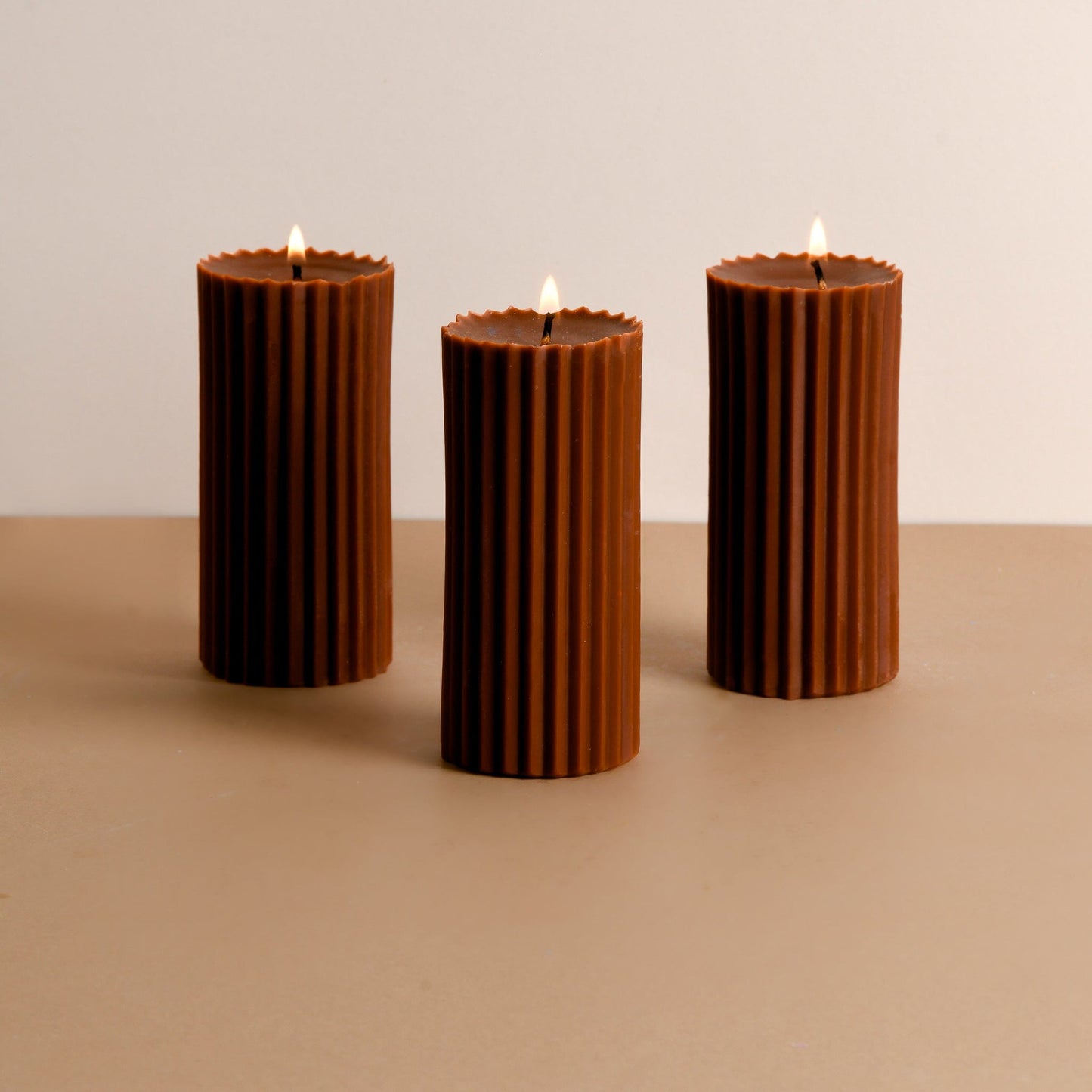 Combo of 3 Powder Blue 'Belief' Candles - Oceanic Mist Scented