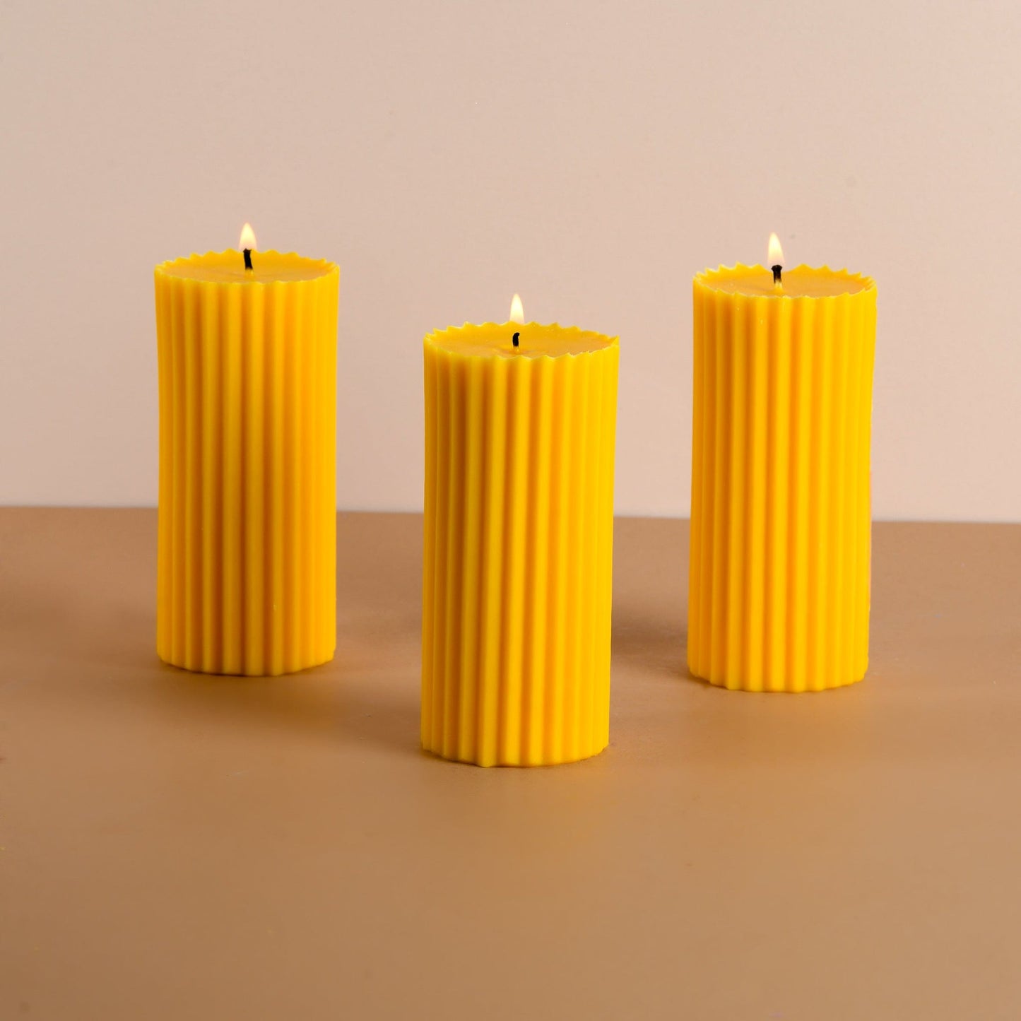 Combo of 3 Powder Blue 'Belief' Candles - Oceanic Mist Scented