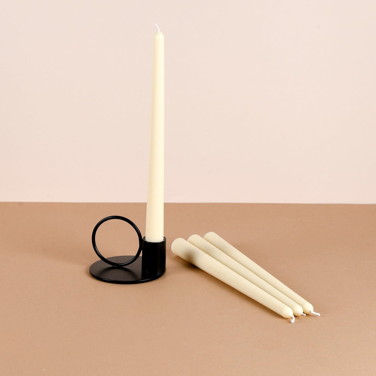 Set of 4 Banana Yellow Tapered Candles - Fête Tropical Scented