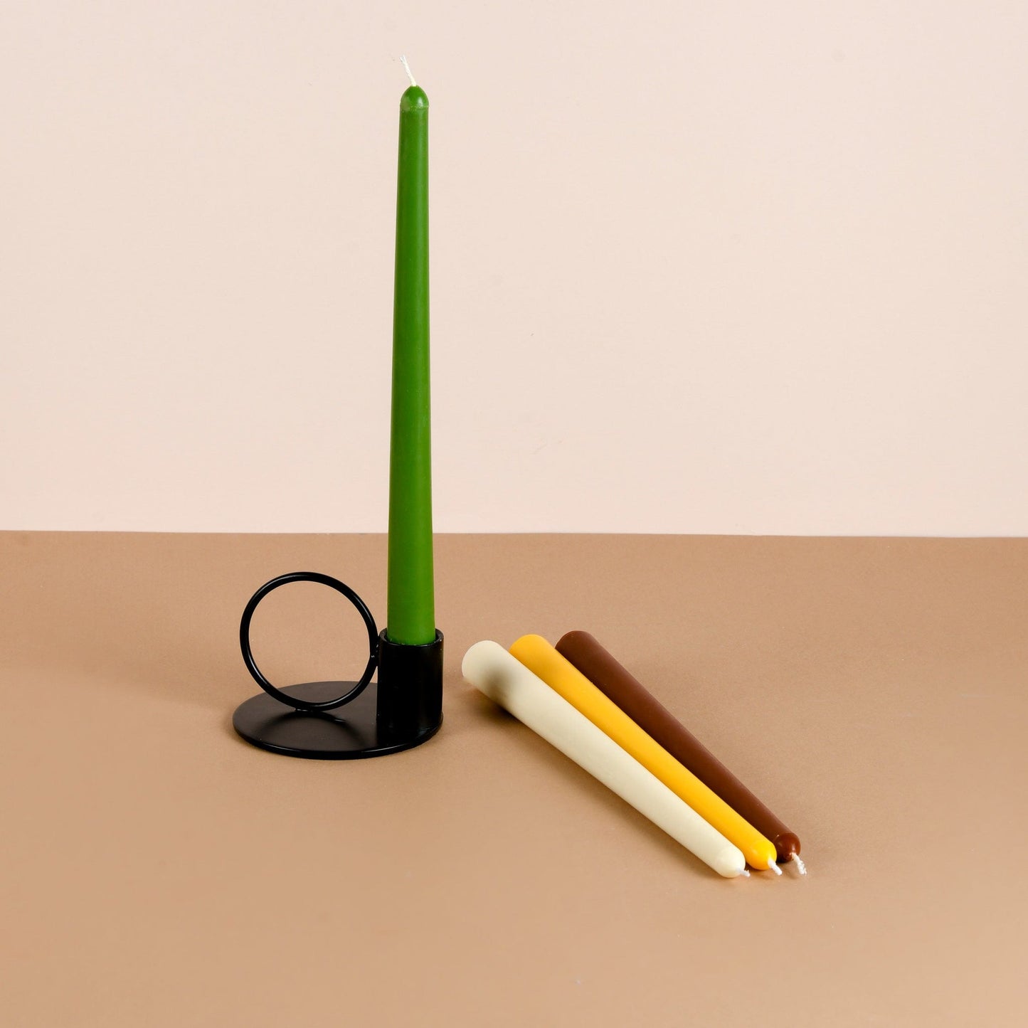 Set of 4 - Multicoloured Tapered Candlesticks