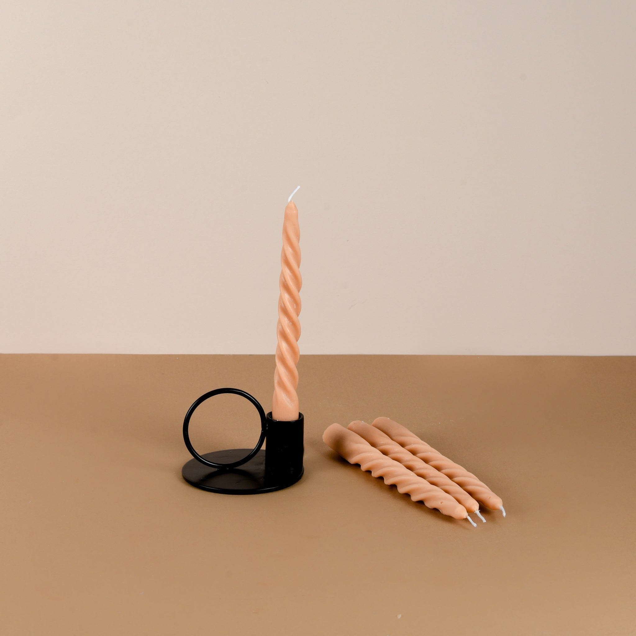 Set of 4 Twirl Taper Candles - Nag Champa Scented