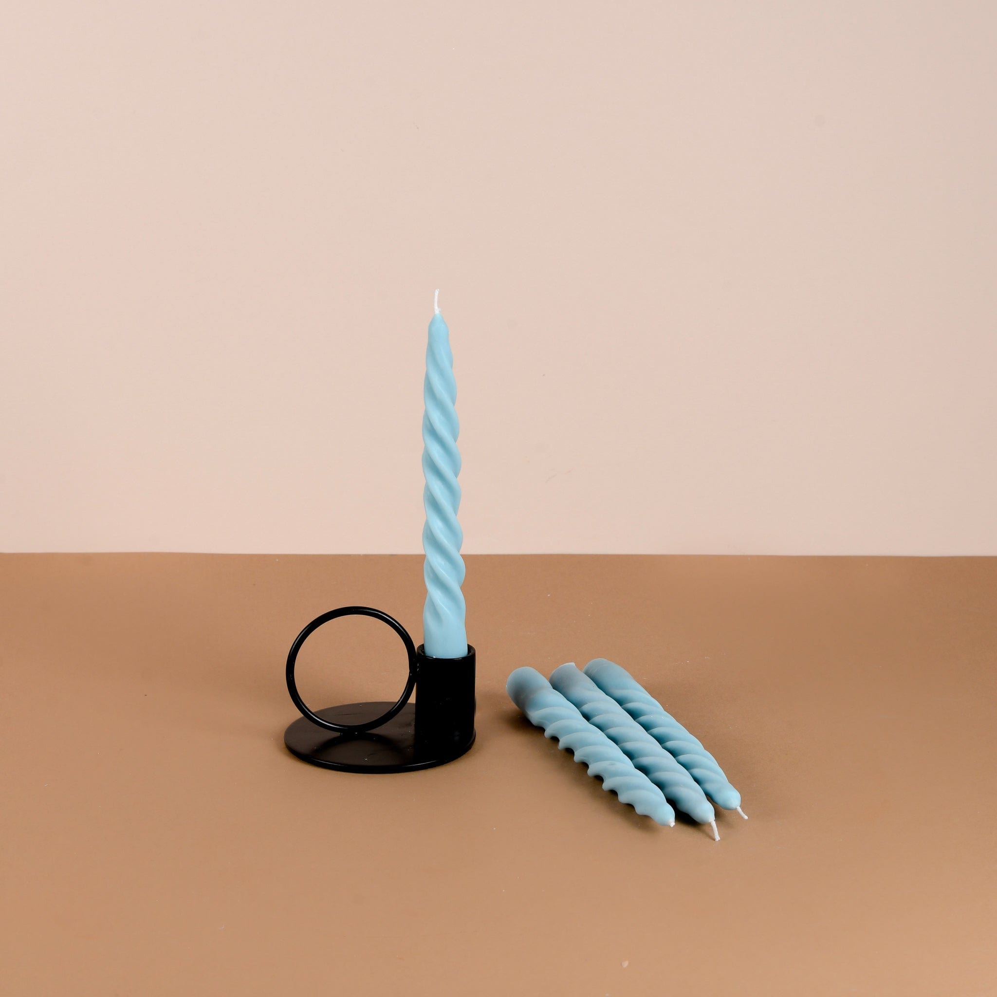 Set of 4 Twirl Taper Candles - Oceanic Mist Scented