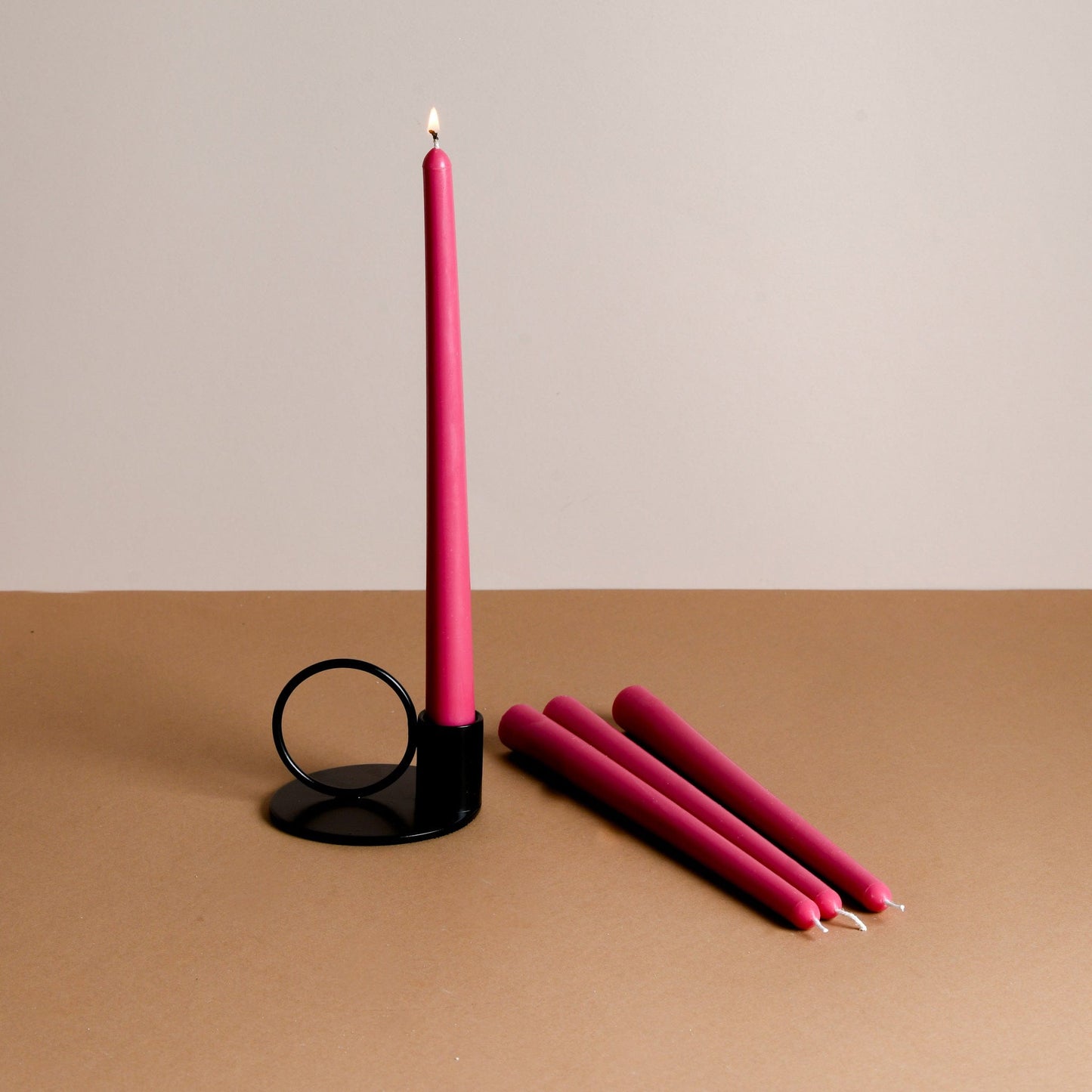 Set of 4 Forest Green Tapered Candles - Crème de la Shea Scented