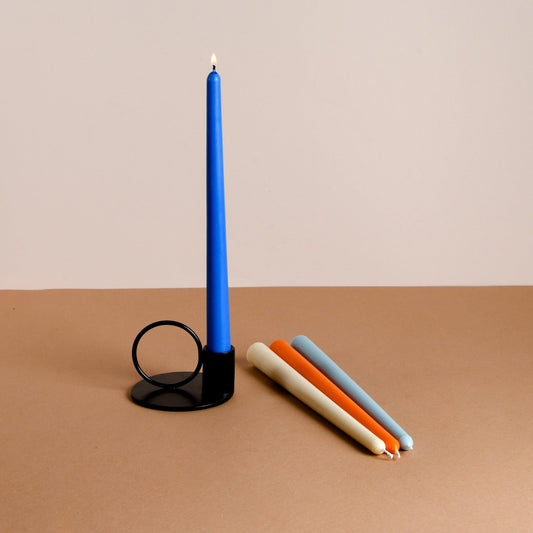 Set of 4 - Multicoloured Tapered Candlesticks