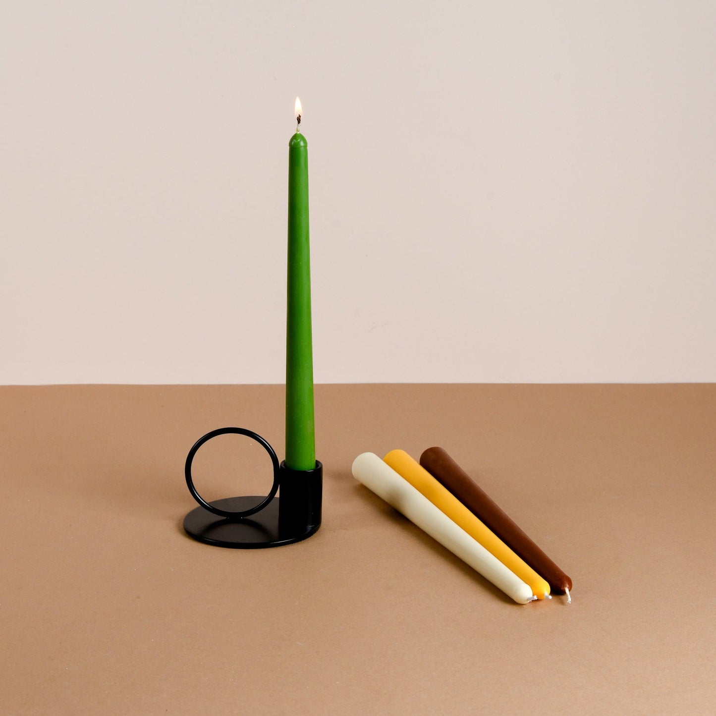 Set of 4 - Multicoloured Tapered Candlesticks