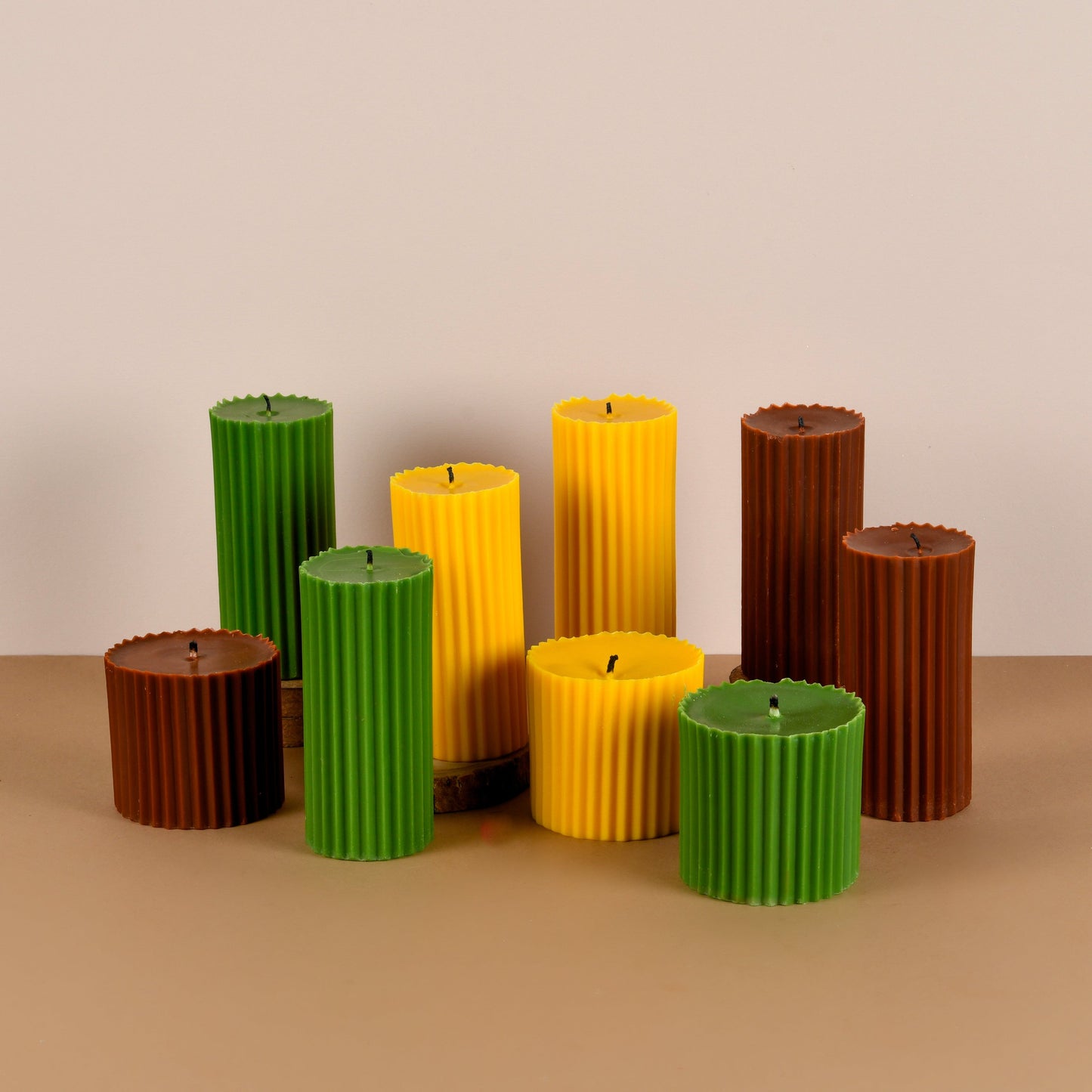 Fruit Groove - Set of 9 Scented 'Belief' & 'Faith' Pillar Candles