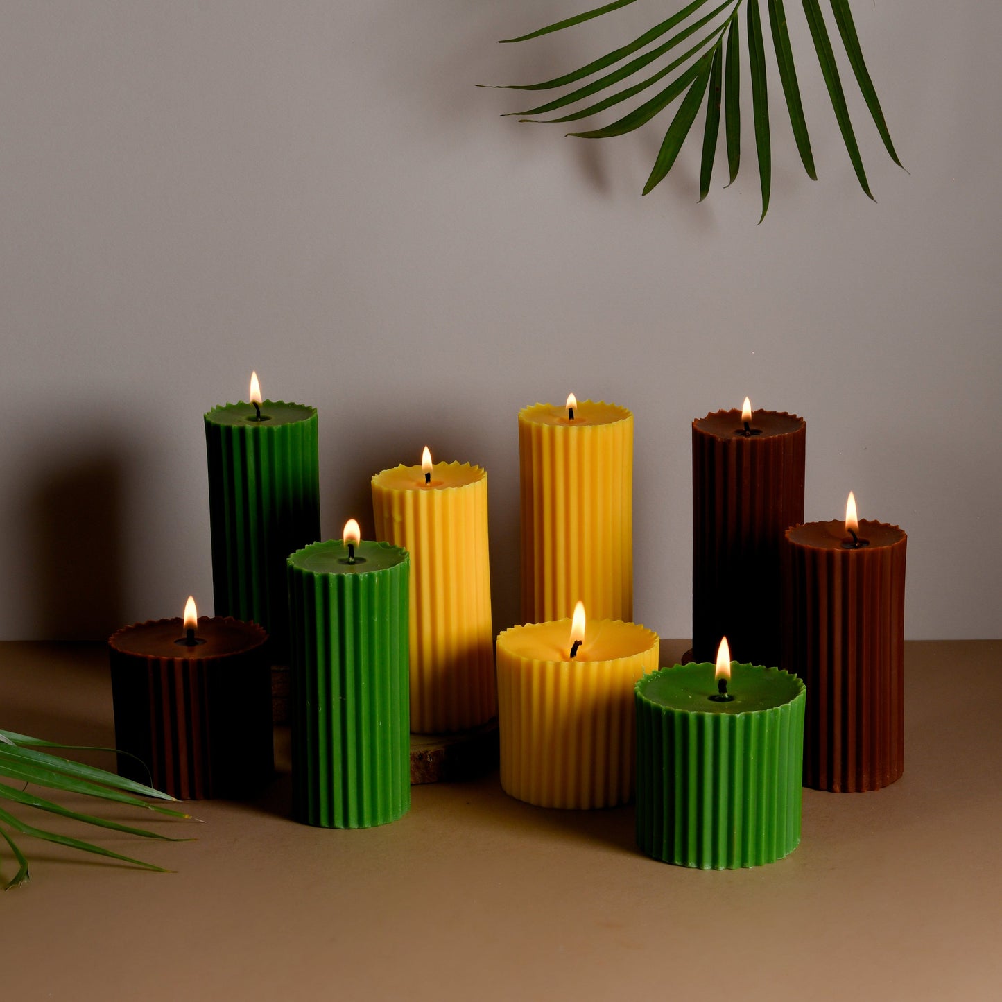 Fruit Groove - Set of 9 Scented 'Belief' & 'Faith' Pillar Candles