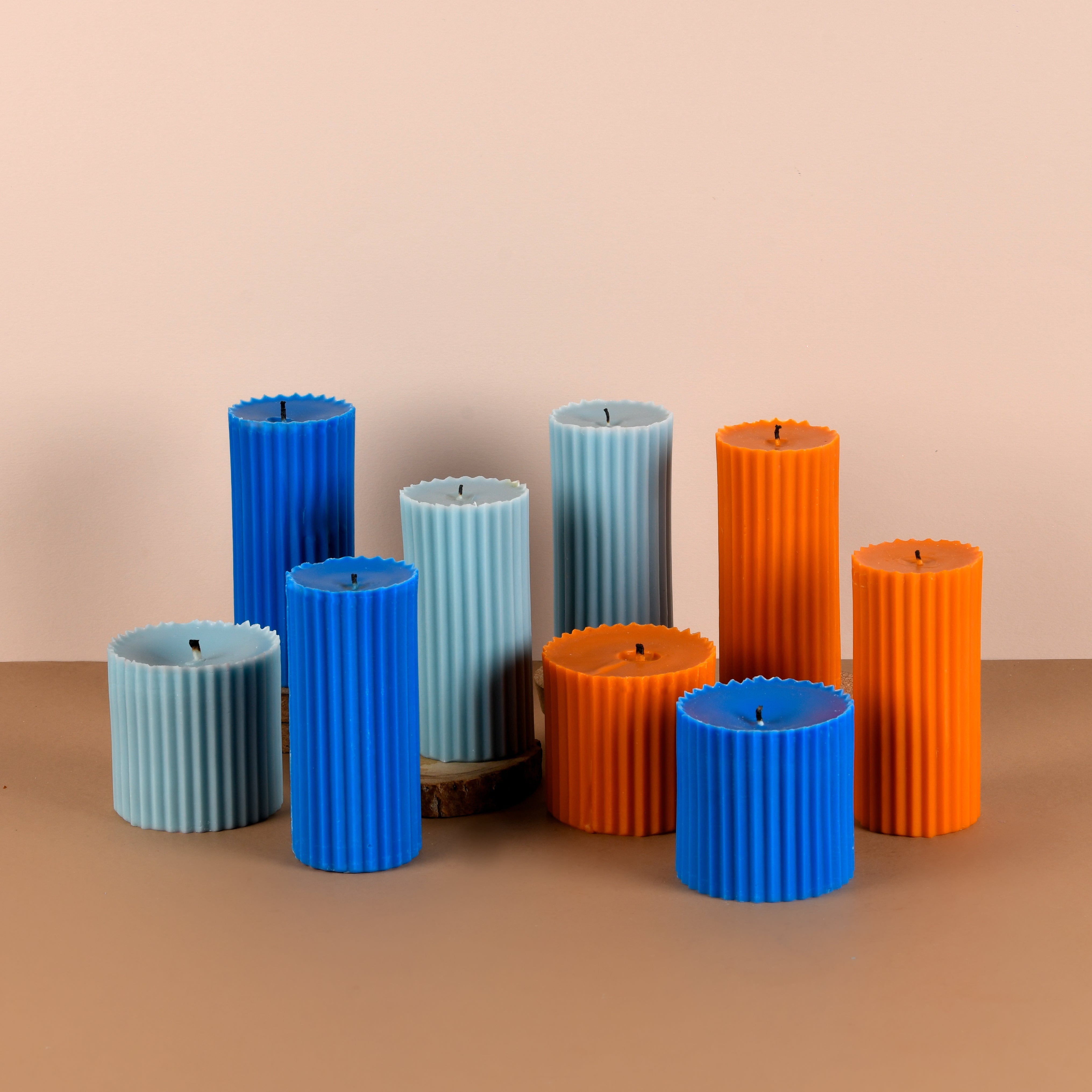Aquatique - Set of 9 Scented 'Belief' & 'Faith' Pillar Candles
