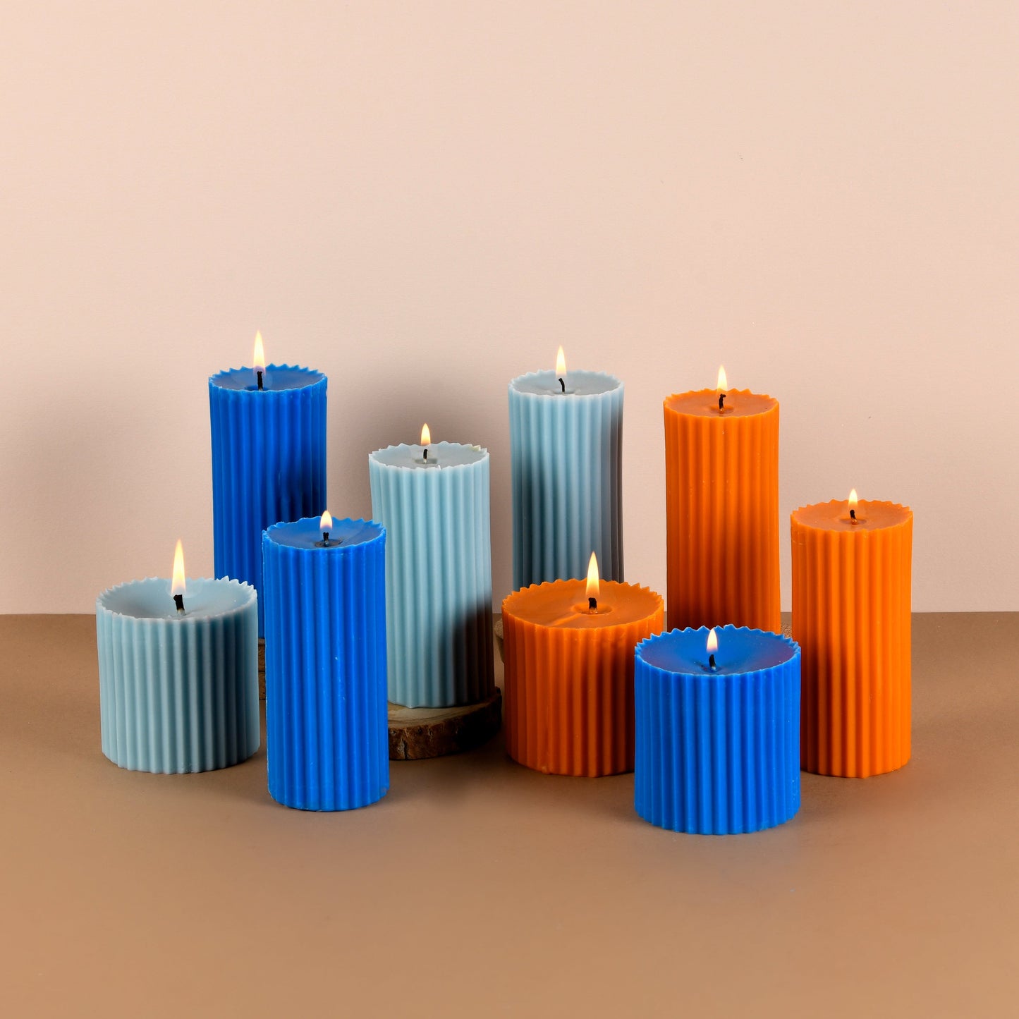 Fruit Groove - Set of 9 Scented 'Belief' & 'Faith' Pillar Candles