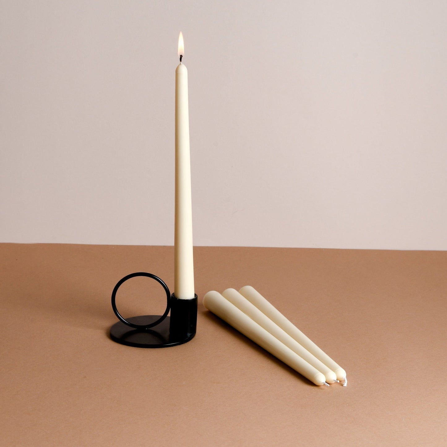 Set of 4 Banana Yellow Tapered Candles - Fête Tropical Scented