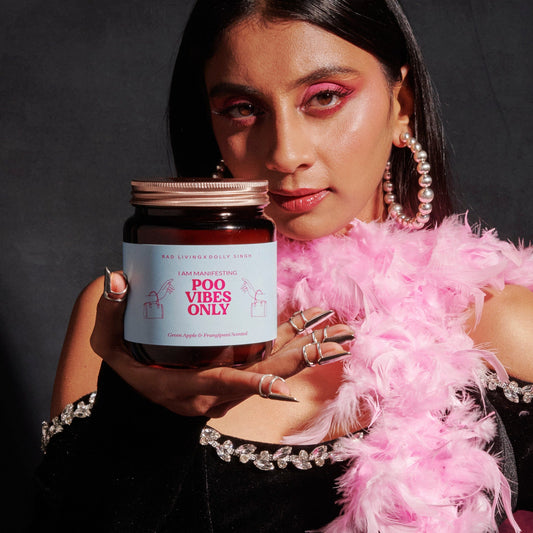 Poo Vibes Only - Green Apple & Frangipani Scented Candle