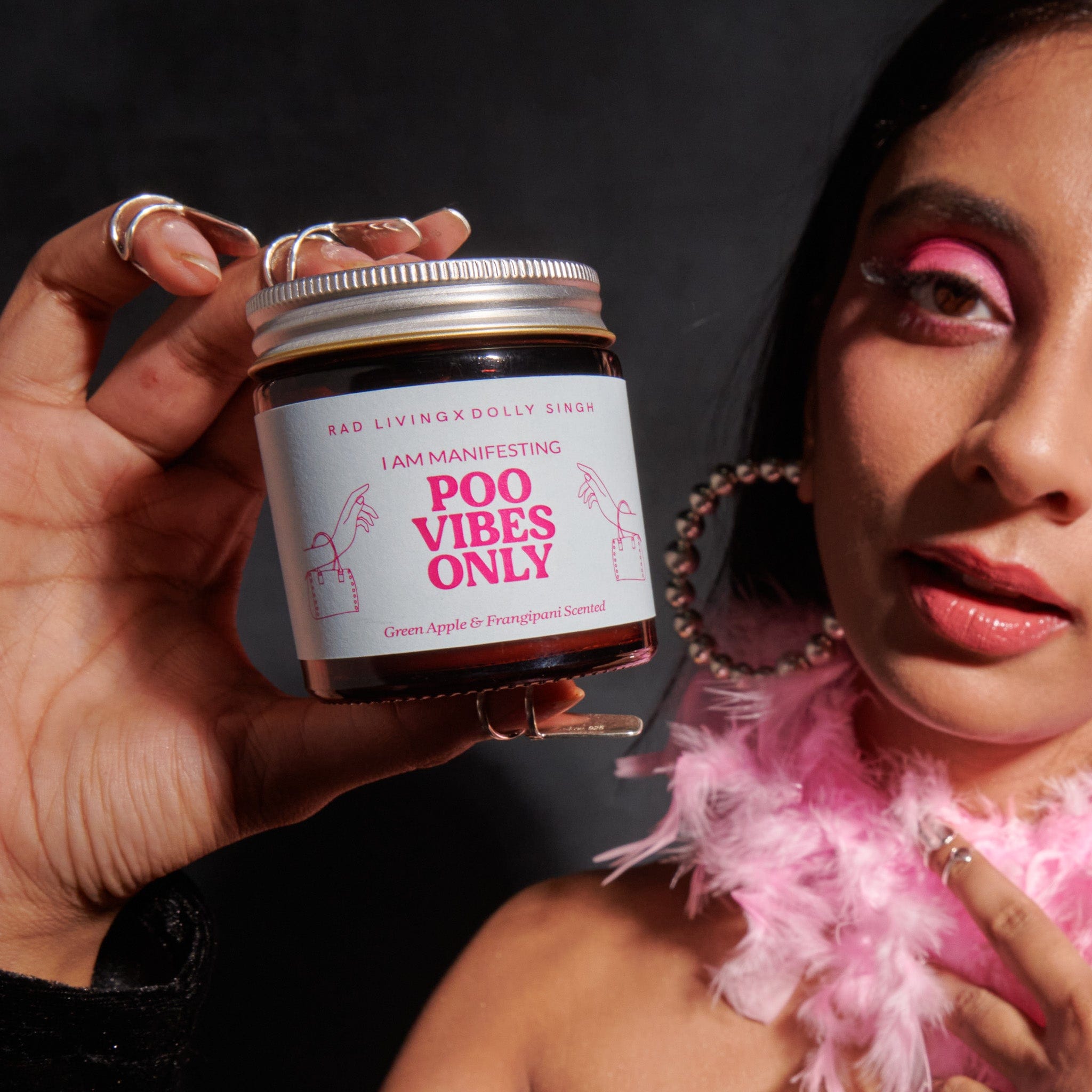 Poo Vibes Only - Green Apple & Frangipani Scented Candle