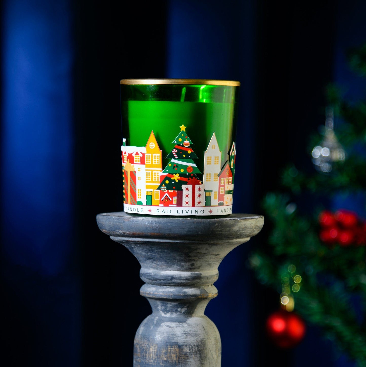 Green Merry Town - Gift Box of 1 Scented Candle