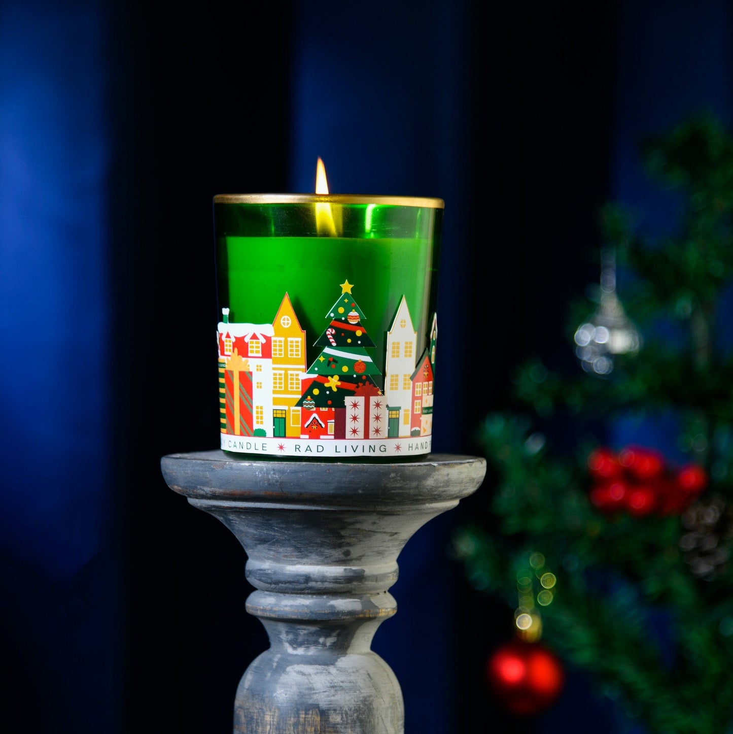 Green Merry Town - Gift Box of 1 Scented Candle